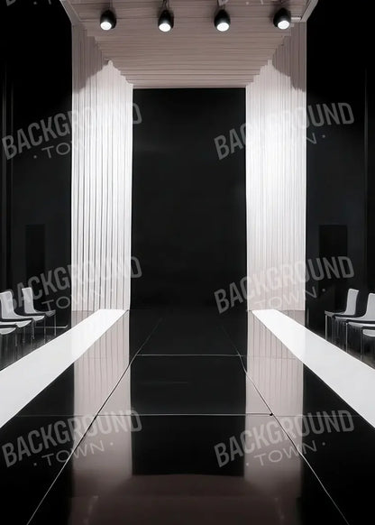 Black And White Catwalk 5’x7’ UltraCloth (60 x 84 inch) Backdrop