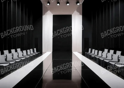 Black And White Catwalk 7’x5’ UltraCloth (84 x 60 inch) Backdrop
