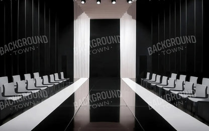 Black And White Catwalk 8’x5’ UltraCloth (96 x 60 inch) Backdrop