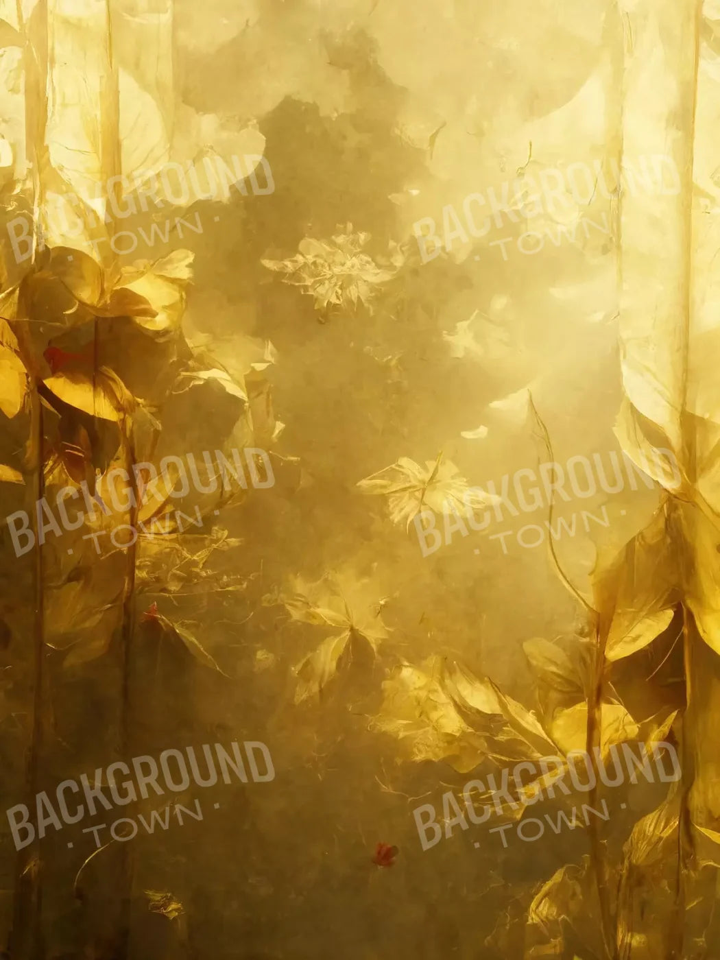 Bleached Leaves 5X68 Fleece ( 60 X 80 Inch ) Backdrop