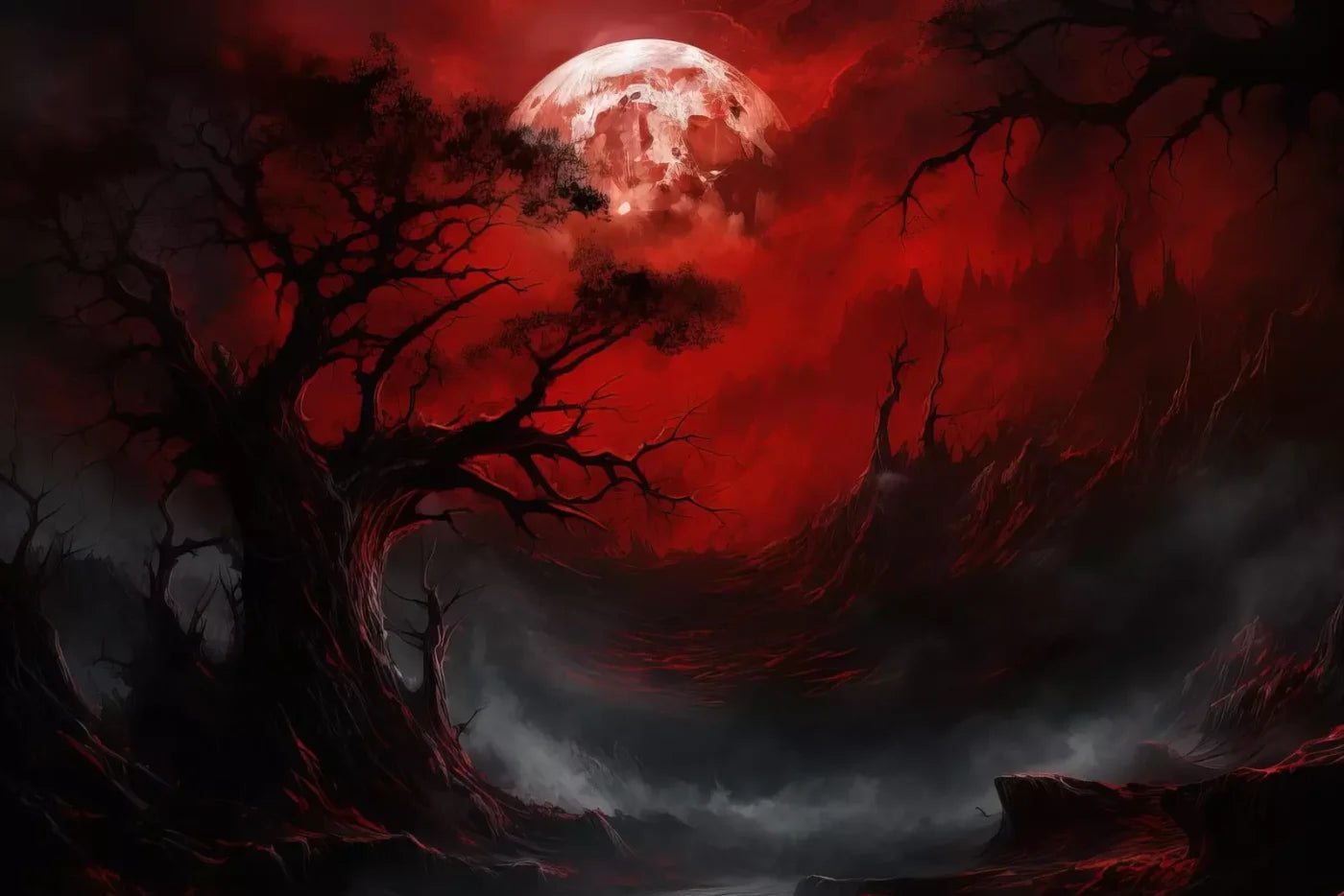 Blood Moon I 12’X8’ Ultracloth (144 X 96 Inch) Backdrop