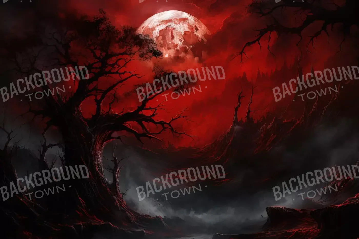 Blood Moon I 12’X8’ Ultracloth (144 X 96 Inch) Backdrop