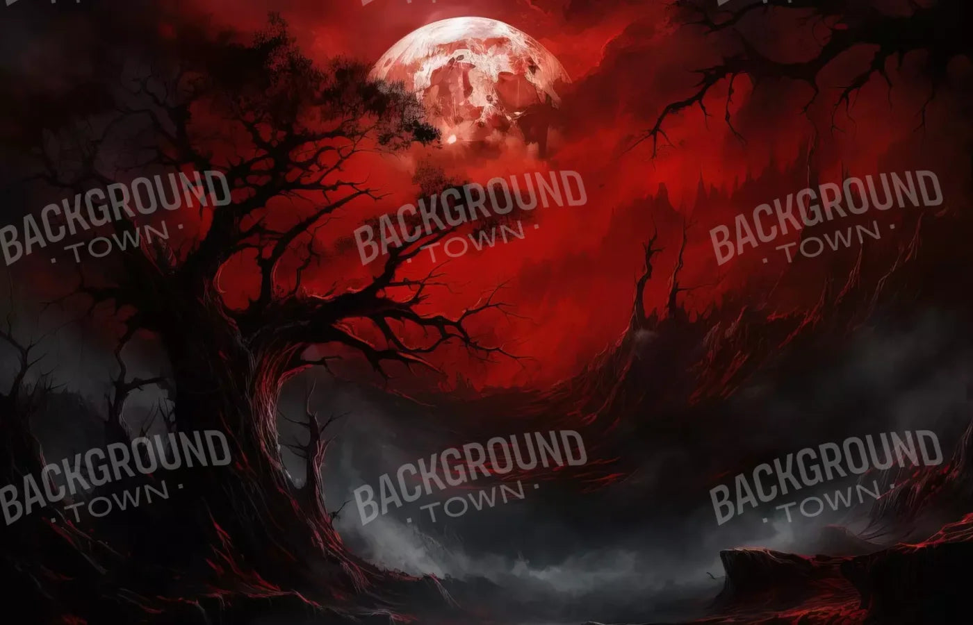 Blood Moon I 14’X9’ Ultracloth (168 X 108 Inch) Backdrop
