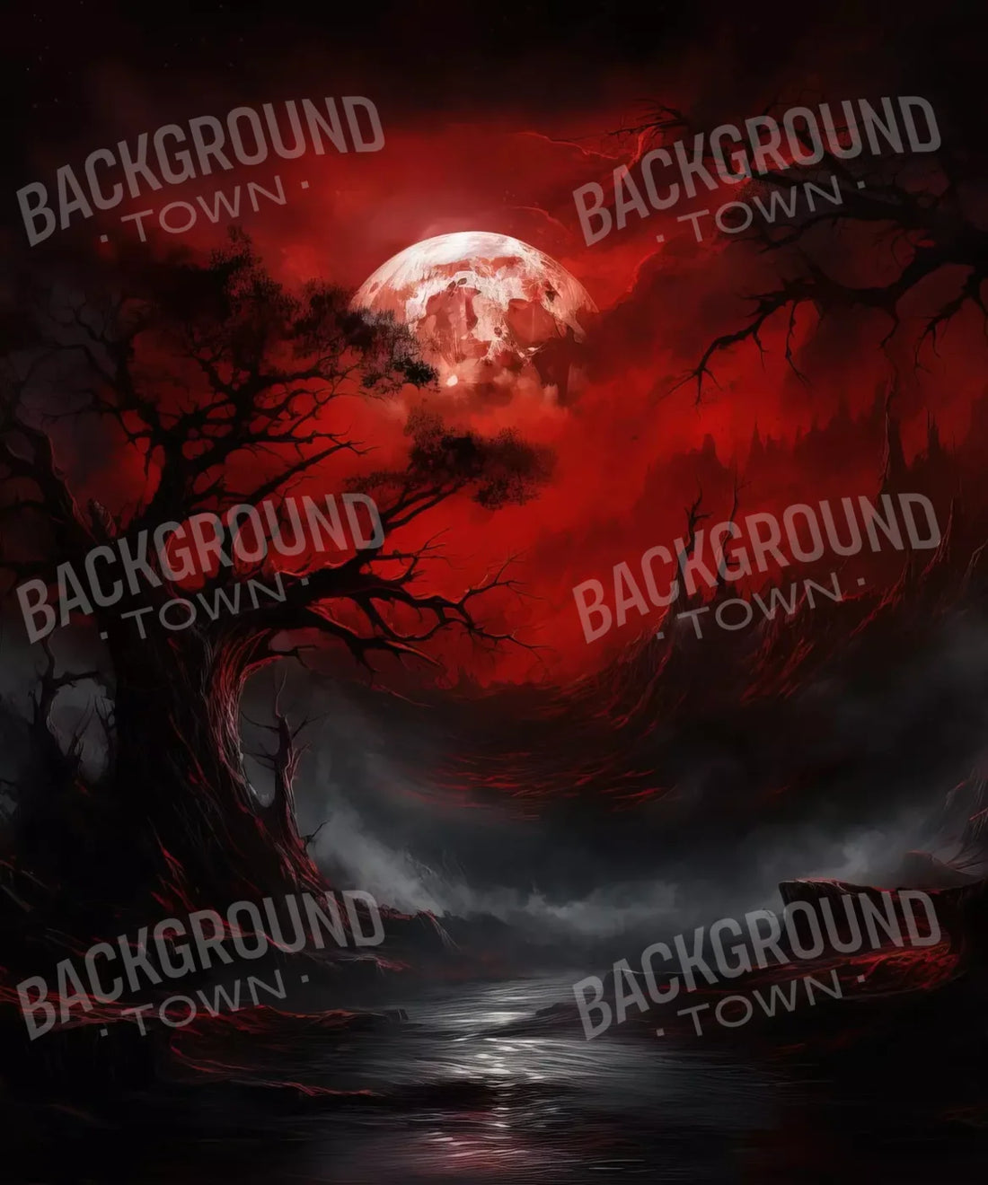 Red , Black Backdrop for Photography