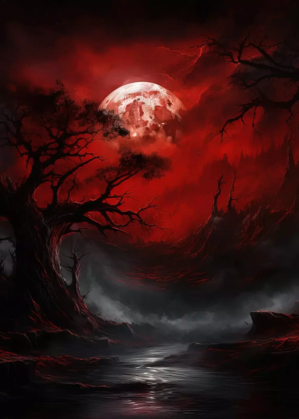 Blood Moon I 5’X7’ Ultracloth (60 X 84 Inch) Backdrop