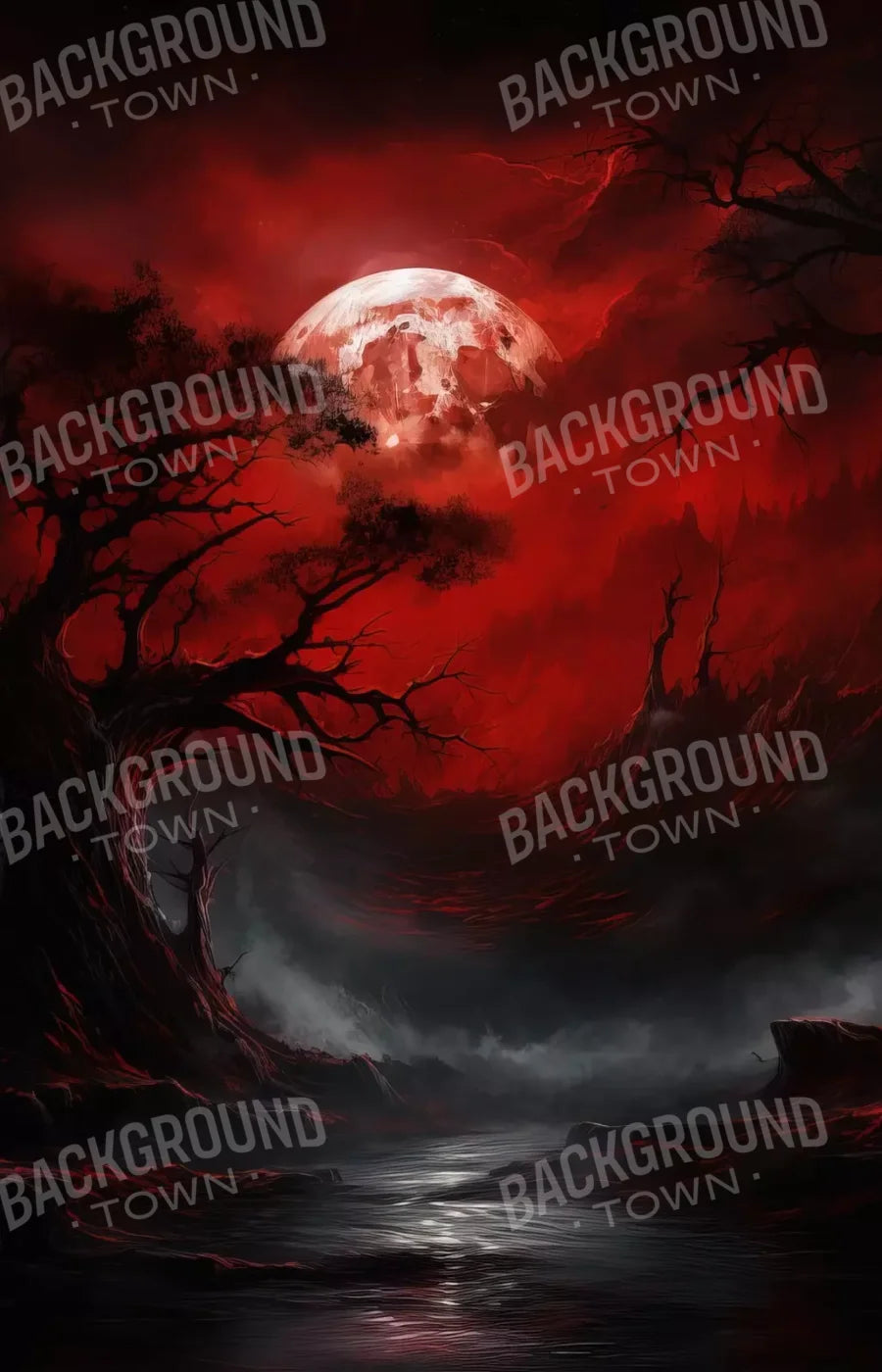 Blood Moon I 9’X14’ Ultracloth (108 X 168 Inch) Backdrop