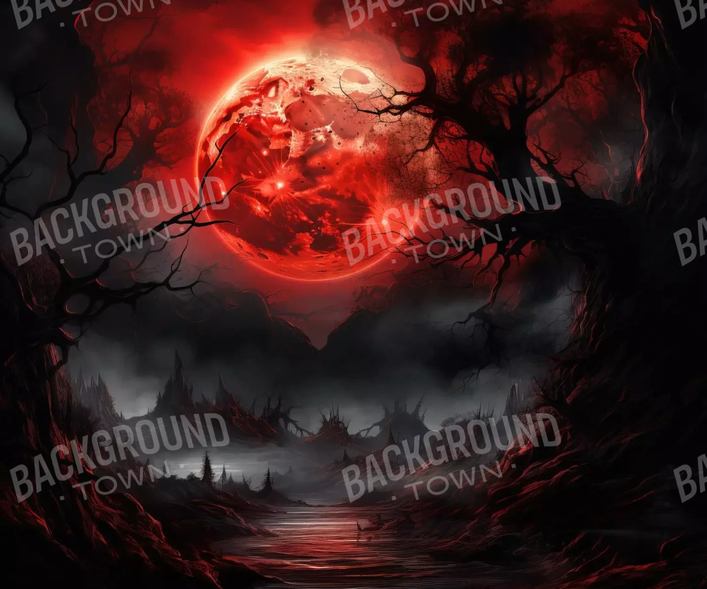 Blood Moon Ii 12’X10’ Ultracloth (144 X 120 Inch) Backdrop