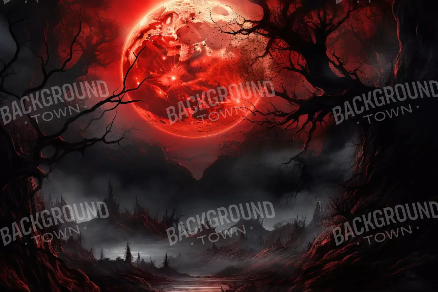 Blood Moon Ii 12’X8’ Ultracloth (144 X 96 Inch) Backdrop