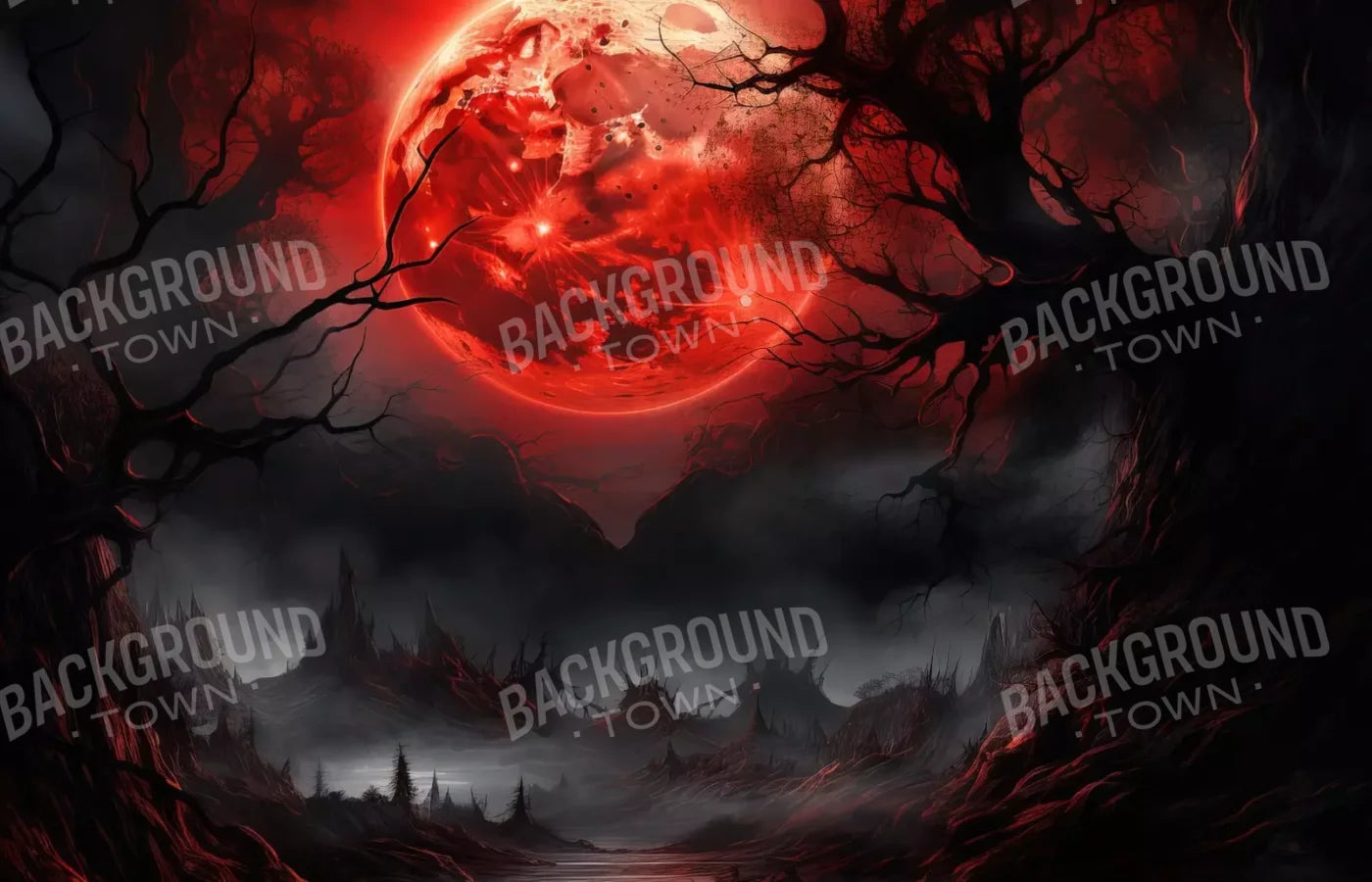 Blood Moon Ii 14’X9’ Ultracloth (168 X 108 Inch) Backdrop