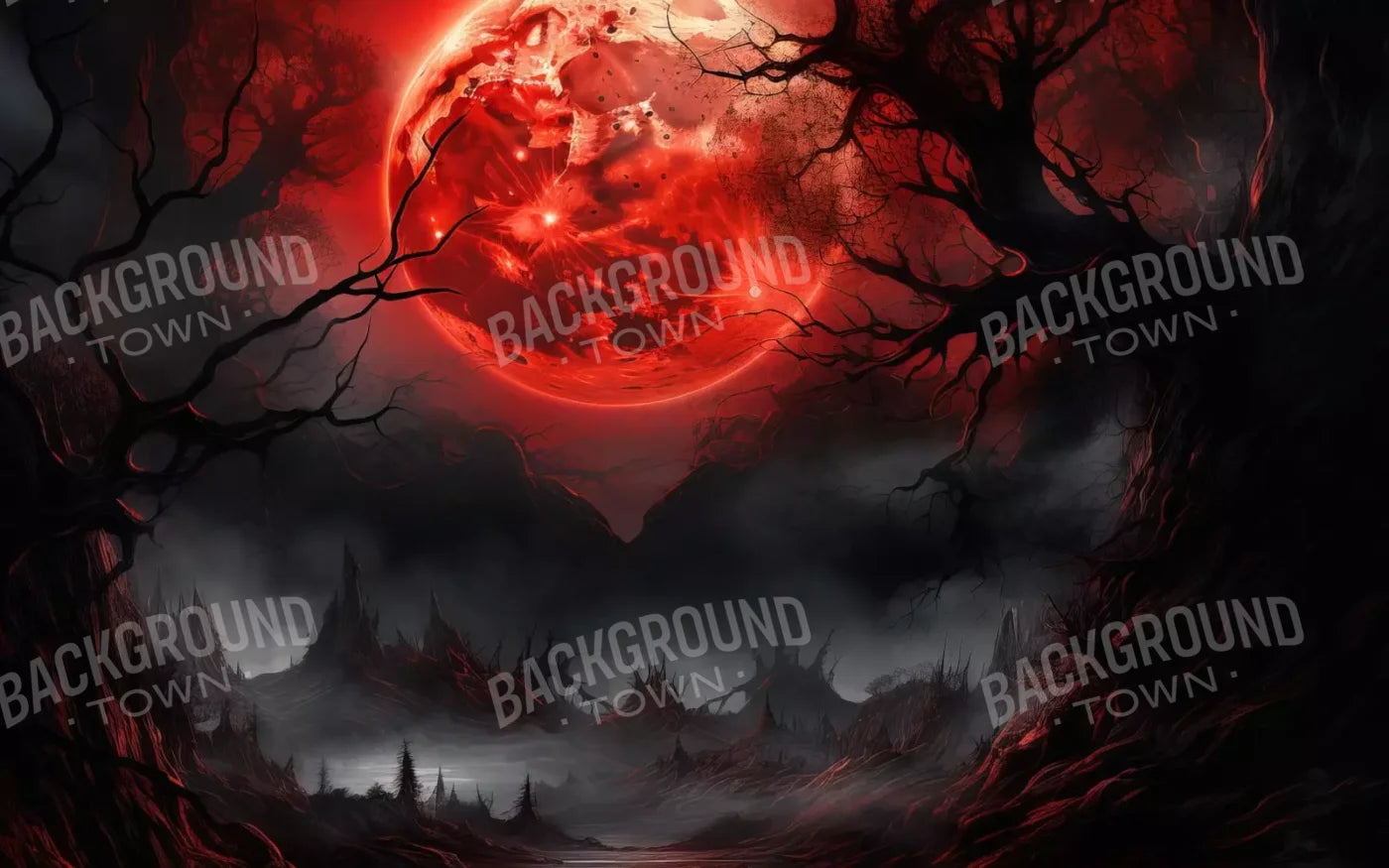 Blood Moon Ii 16’X10’ Ultracloth (192 X 120 Inch) Backdrop