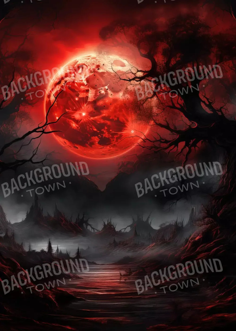 Blood Moon Ii 5’X7’ Ultracloth (60 X 84 Inch) Backdrop