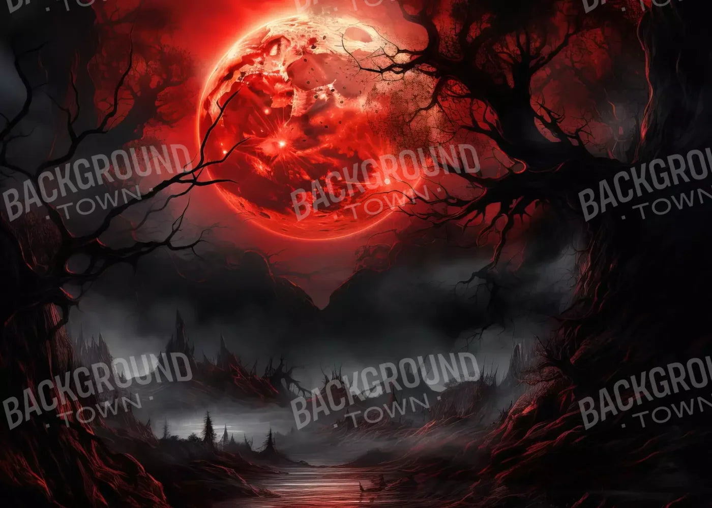 Blood Moon Ii 7’X5’ Ultracloth (84 X 60 Inch) Backdrop