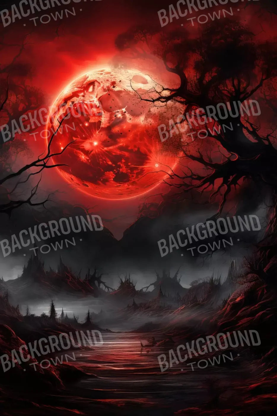 Blood Moon Ii 8’X12’ Ultracloth (96 X 144 Inch) Backdrop