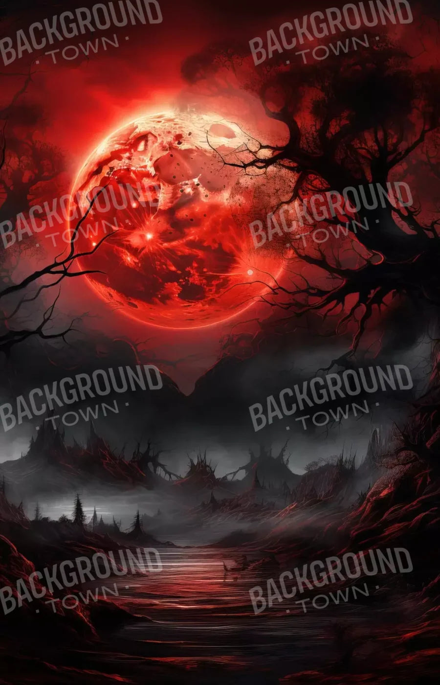 Blood Moon Ii 9’X14’ Ultracloth (108 X 168 Inch) Backdrop