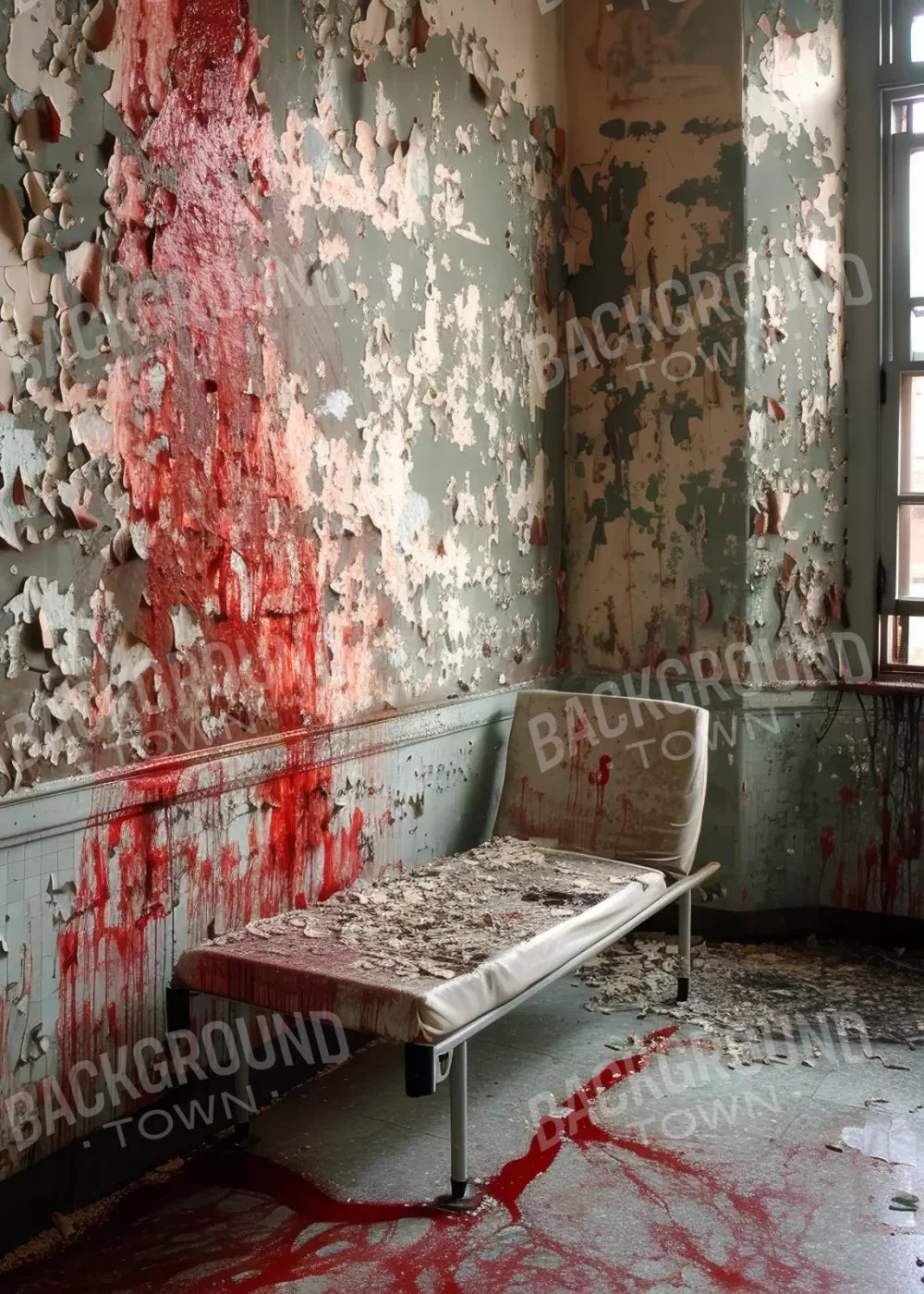 Bloody Institution Chair Room 5’X7’ Ultracloth (60 X 84 Inch) Backdrop