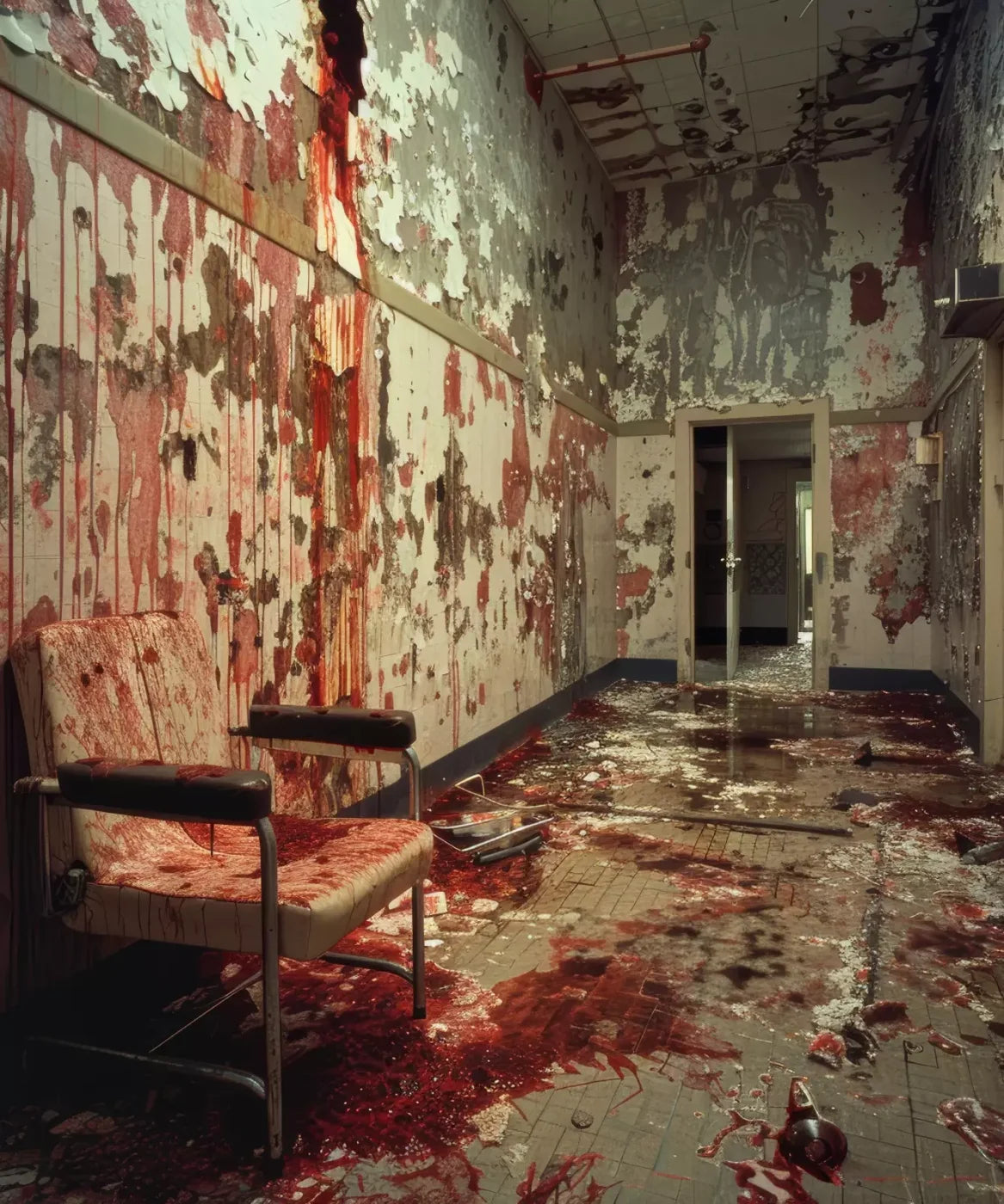 Bloody Institution Chair Room I 10’X12’ Ultracloth (120 X 144 Inch) Backdrop
