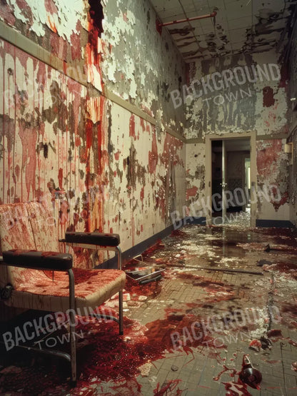 Bloody Institution Chair Room I 6’X8’ Fleece (72 X 96 Inch) Backdrop