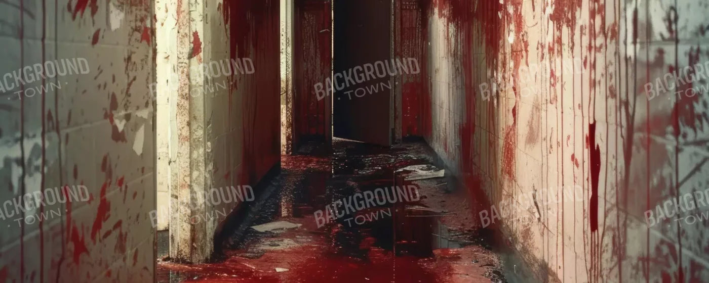 Bloody Institution Hallway Iii 20’X8’ Ultracloth (240 X 96 Inch) Backdrop