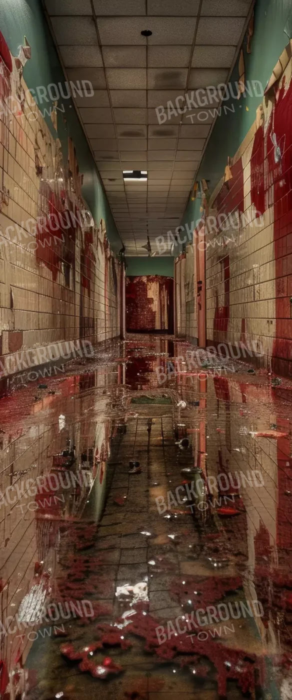 Bloody Institution Hallway V 5’X12’ Ultracloth For Westcott X-Drop (60 X 144 Inch) Backdrop