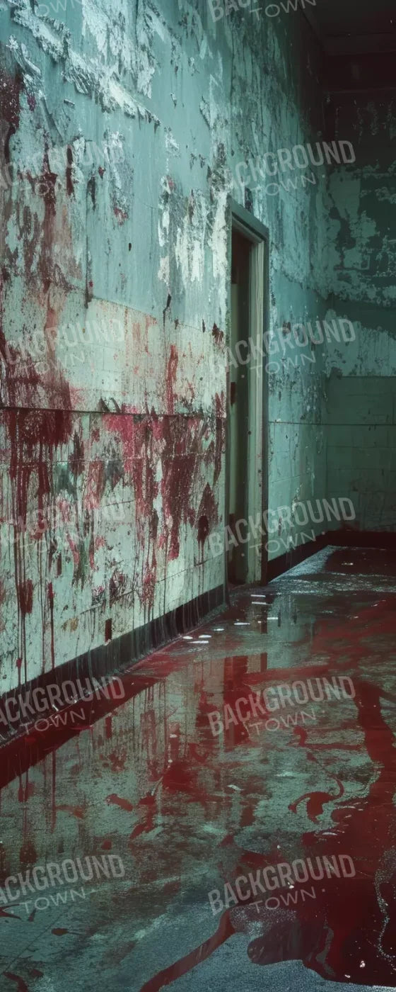 Bloody Institution Hallway I 8’X20’ Ultracloth (96 X 240 Inch) Backdrop