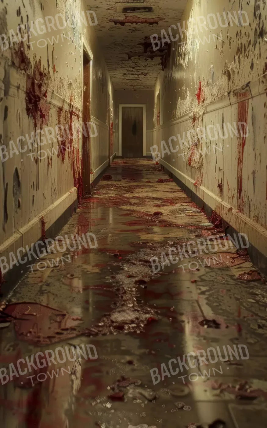 Bloody Institution Hallway Ii 10’X16’ Ultracloth (120 X 192 Inch) Backdrop