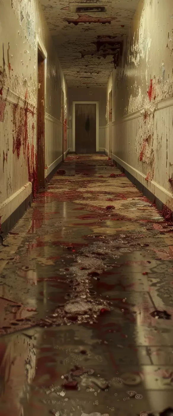 Bloody Institution Hallway Ii 5’X12’ Ultracloth For Westcott X-Drop (60 X 144 Inch) Backdrop