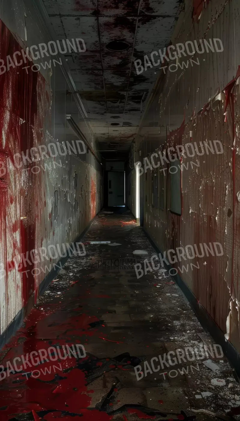 Bloody Institution Hallway Iv 8’X14’ Ultracloth (96 X 168 Inch) Backdrop