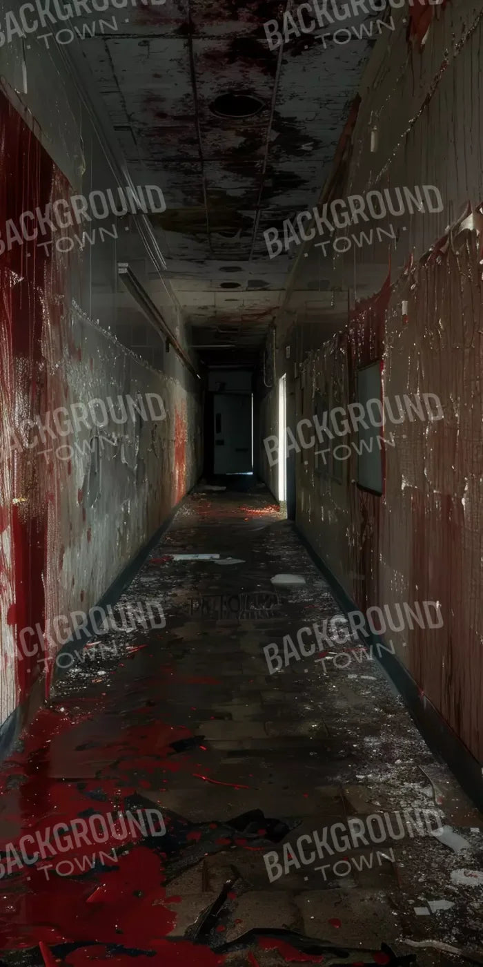 Bloody Institution Hallway Iv 8’X16’ Ultracloth (96 X 192 Inch) Backdrop