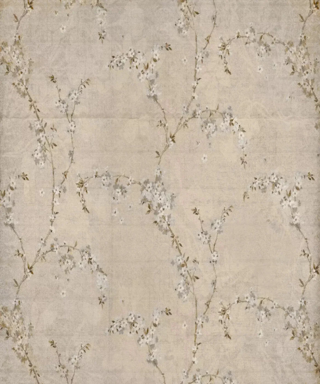 Beige Floral Backdrop for Photography