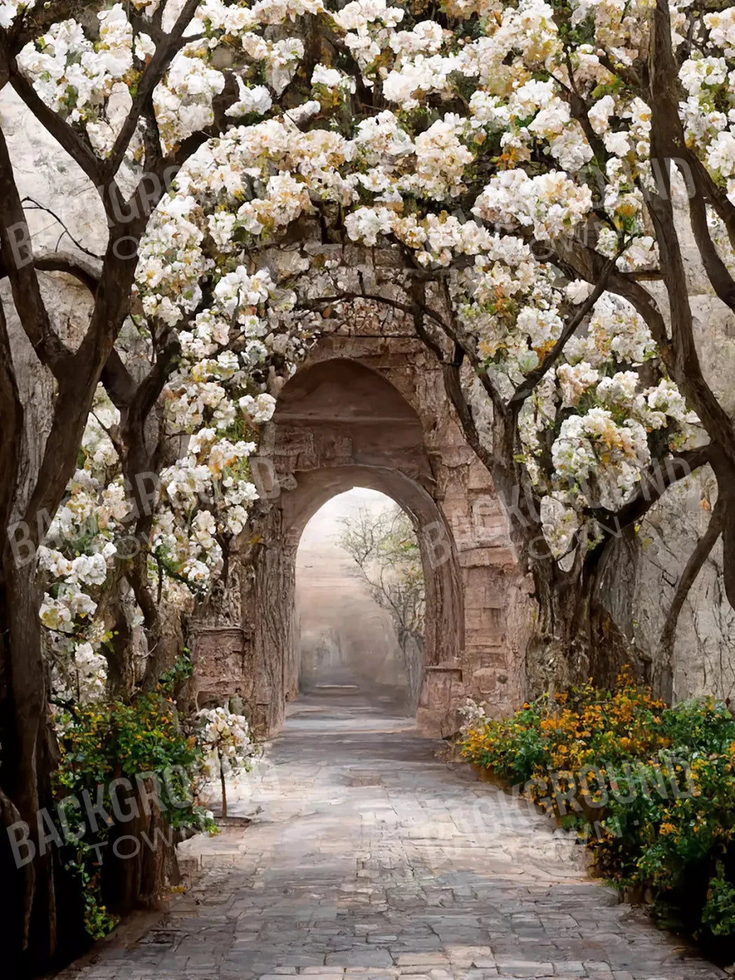 Blossom Arch 5X68 Fleece ( 60 X 80 Inch ) Backdrop