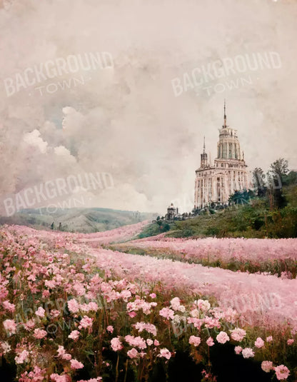 Blossom Meadows 6X8 Fleece ( 72 X 96 Inch ) Backdrop