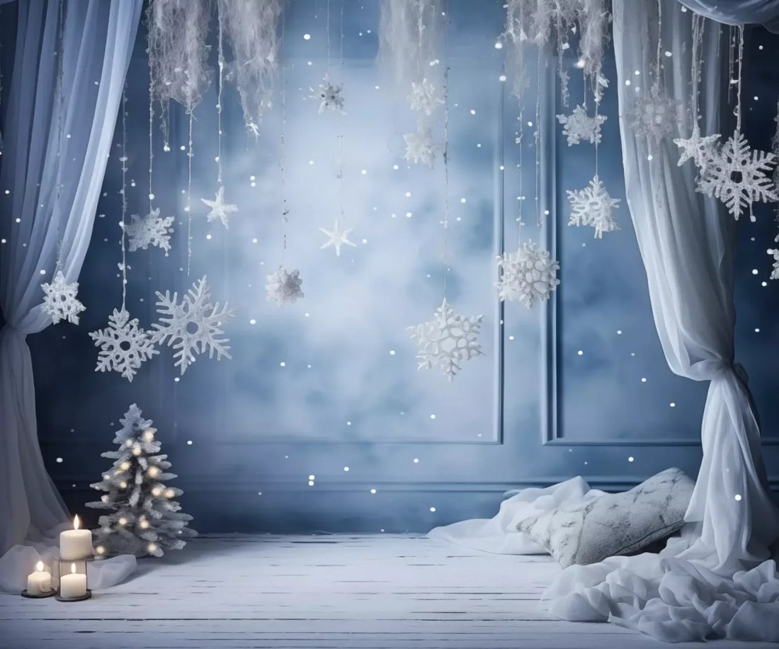 White Christmas Backdrop for Photography