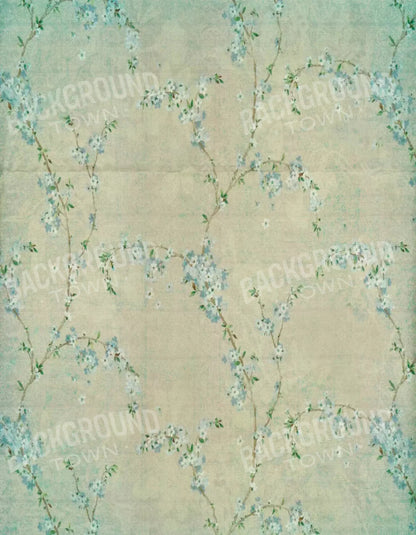 Blue Blossom 6X8 Fleece ( 72 X 96 Inch ) Backdrop