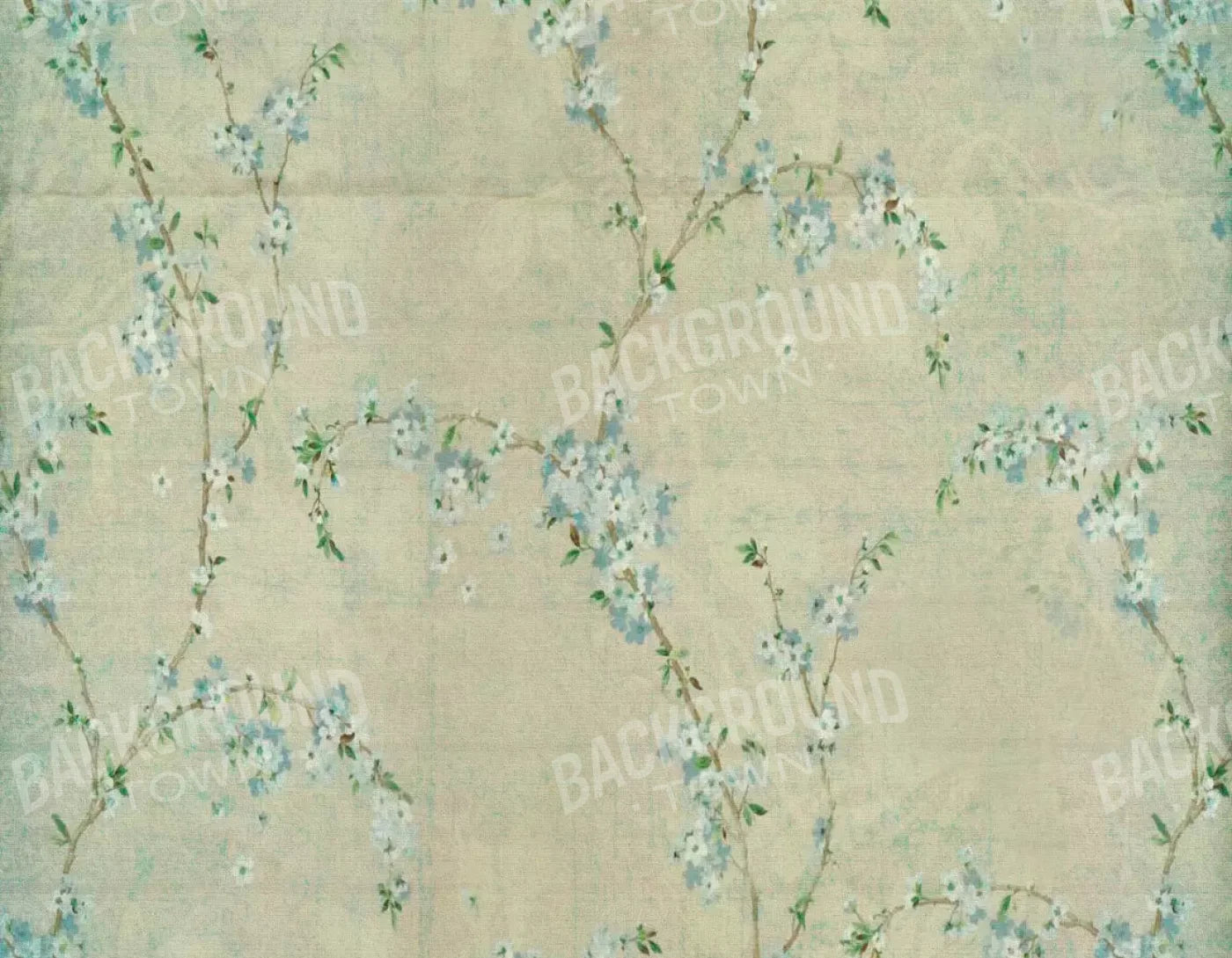 Blue Blossom 8X6 Fleece ( 96 X 72 Inch ) Backdrop