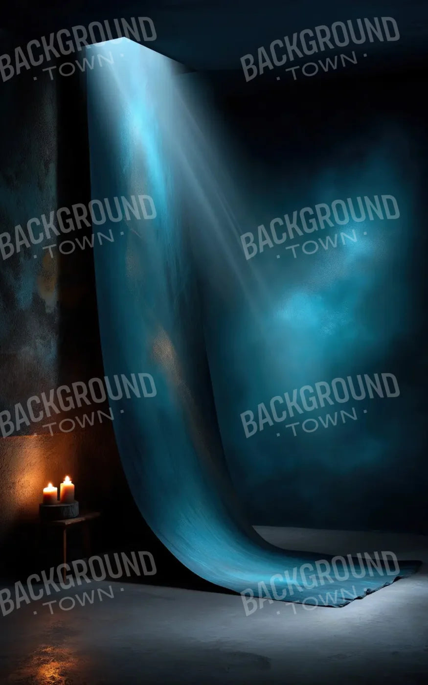 Blue Candelit Corner 5’x8’ UltraCloth (60 x 96 inch) Backdrop