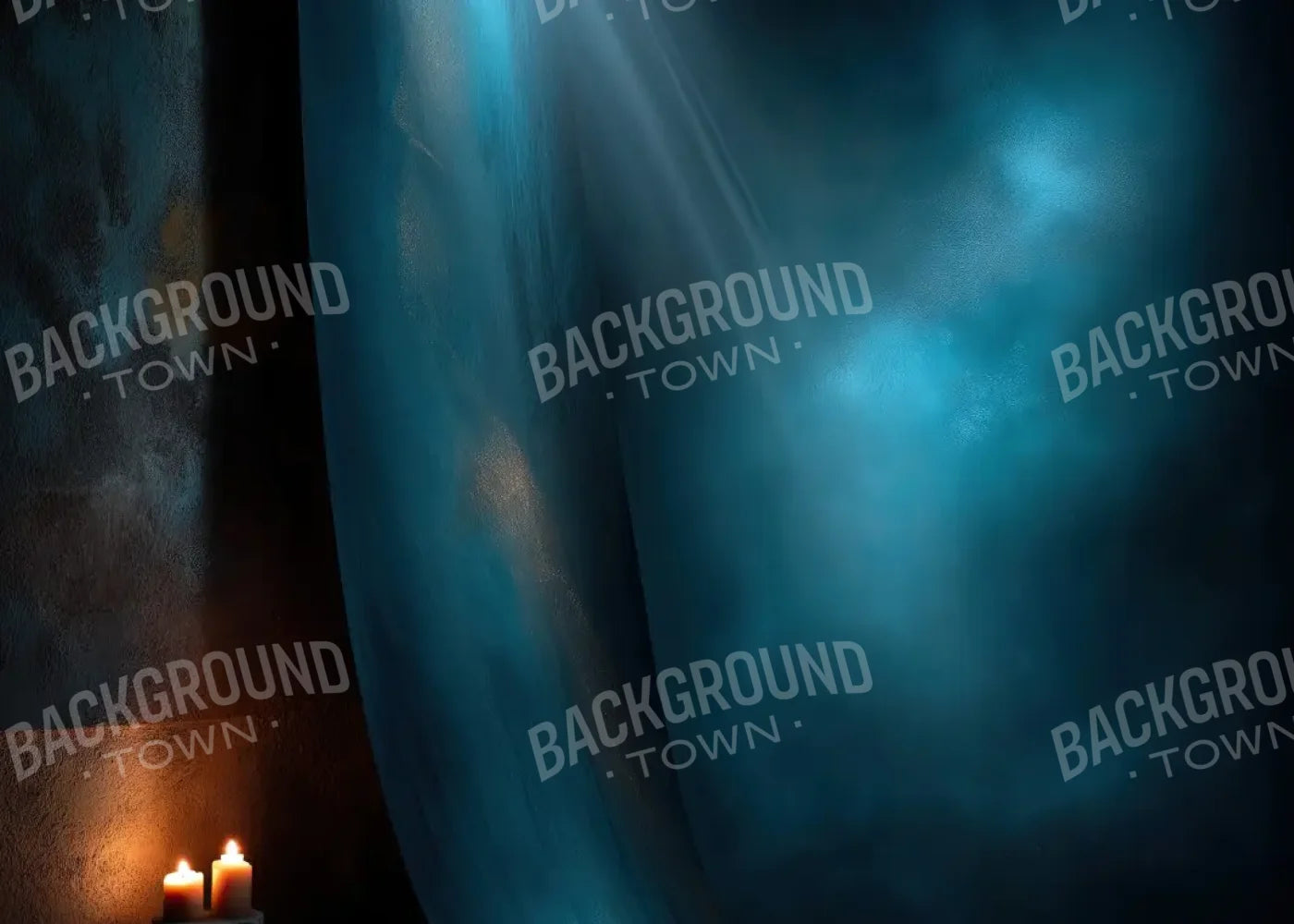 Blue Candelit Corner 7’x5’ UltraCloth (84 x 60 inch) Backdrop