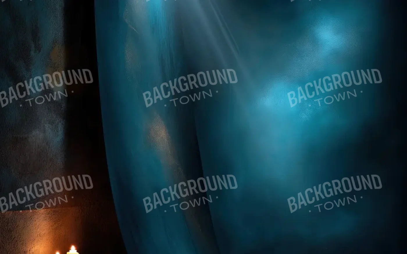 Blue Candelit Corner 8’x5’ UltraCloth (96 x 60 inch) Backdrop
