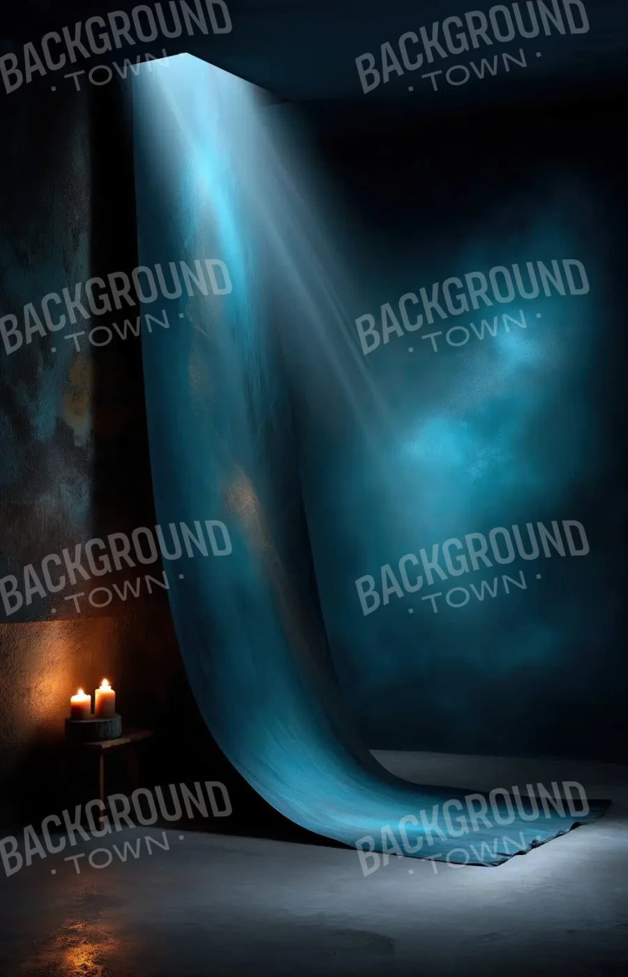 Blue Candelit Corner 9’x14’ UltraCloth (108 x 168 inch) Backdrop