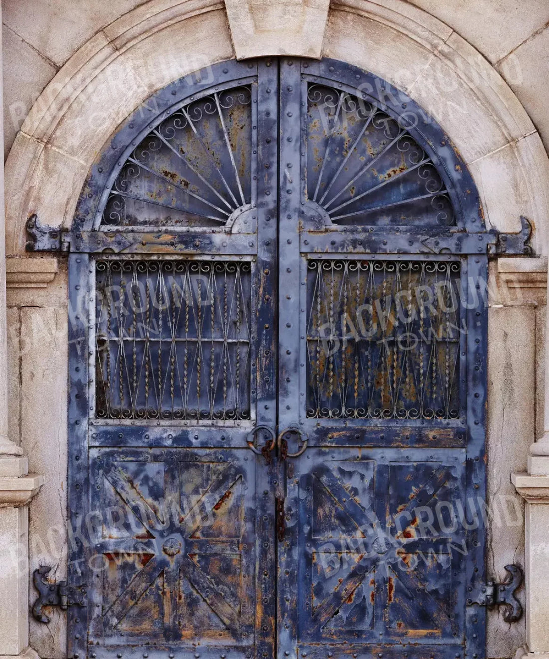 Blue Brick and Stone Backdrop for Photography