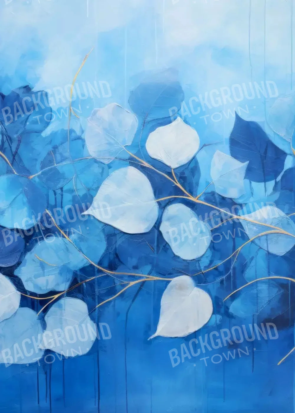 Blue Leaves 5’X7’ Ultracloth For Westcott X-Drop (60 X 84 Inch) Backdrop
