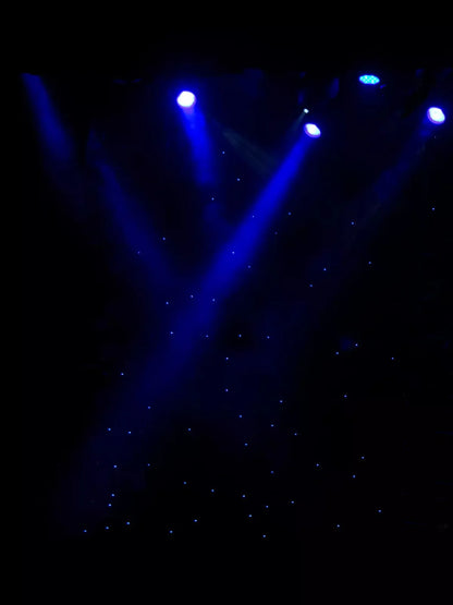 Blue Lights 8X10 Fleece ( 96 X 120 Inch ) Backdrop
