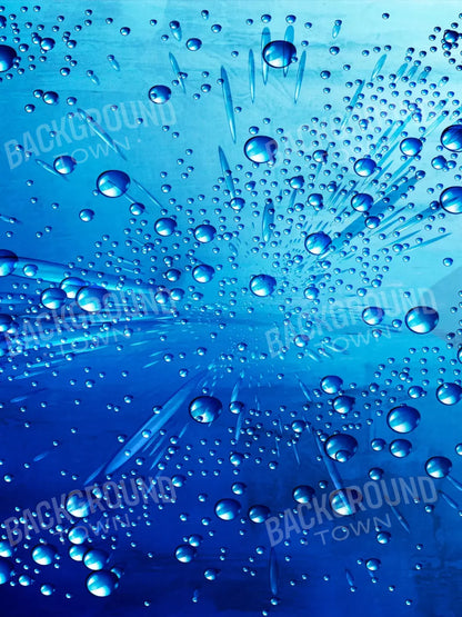 Blue Rain Bubbles 5X68 Fleece ( 60 X 80 Inch ) Backdrop