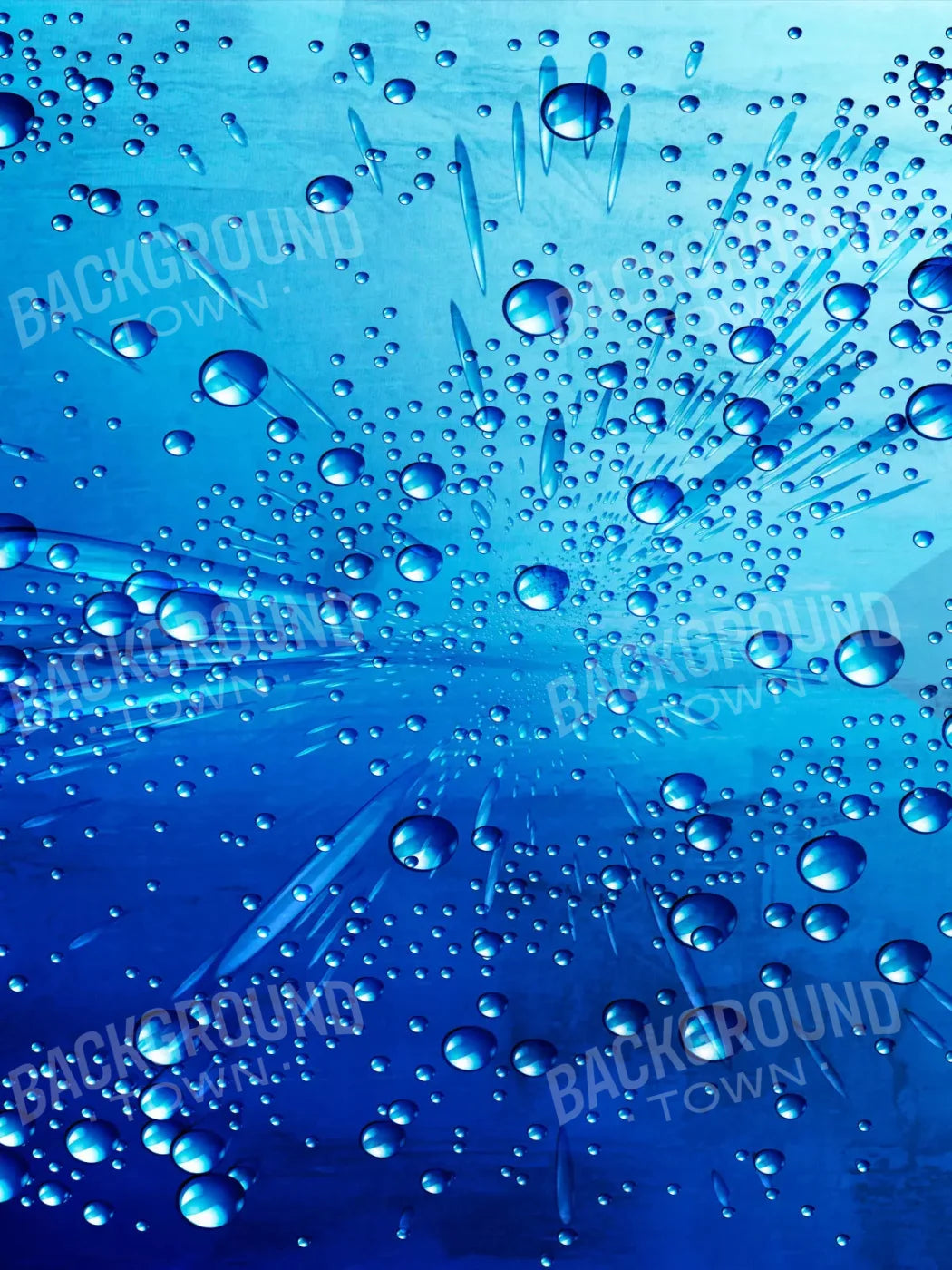 Blue Rain Bubbles 5X7 Ultracloth ( 60 X 84 Inch ) Backdrop