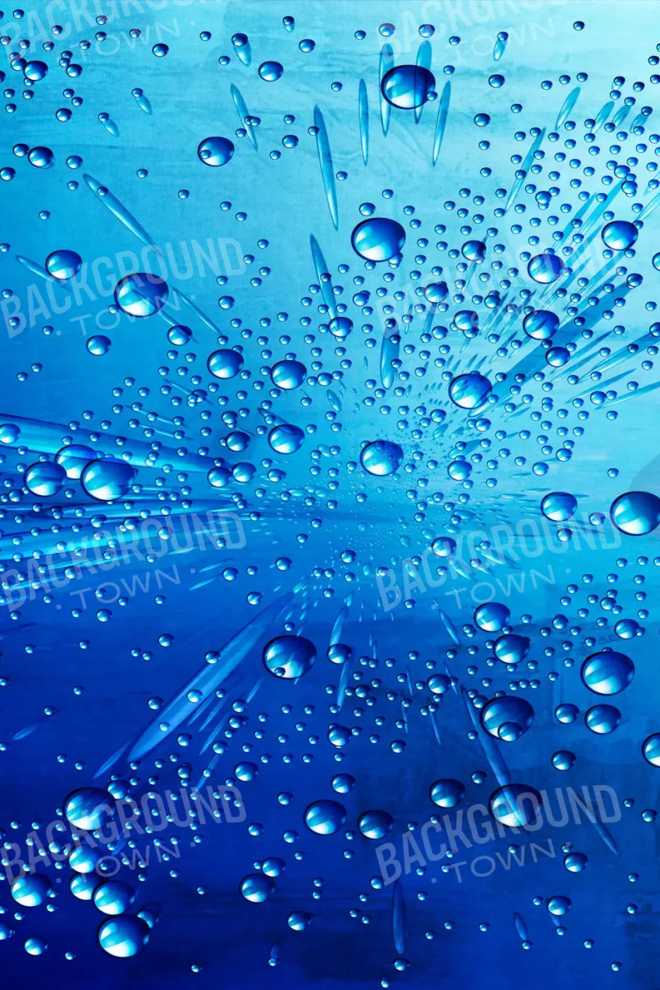 Blue Rain Bubbles 5X8 Ultracloth ( 60 X 96 Inch ) Backdrop