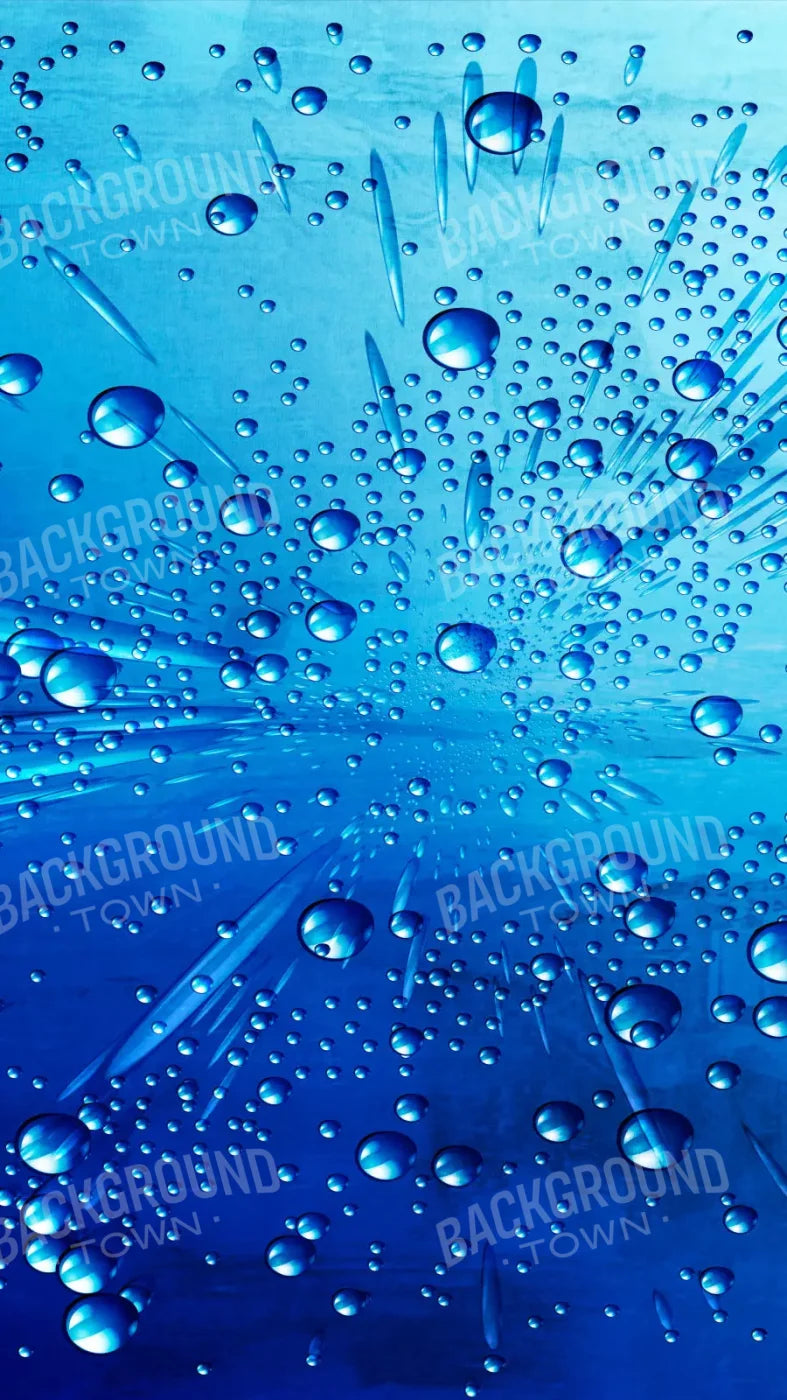 Blue Rain Bubbles 8X14 Ultracloth ( 96 X 168 Inch ) Backdrop