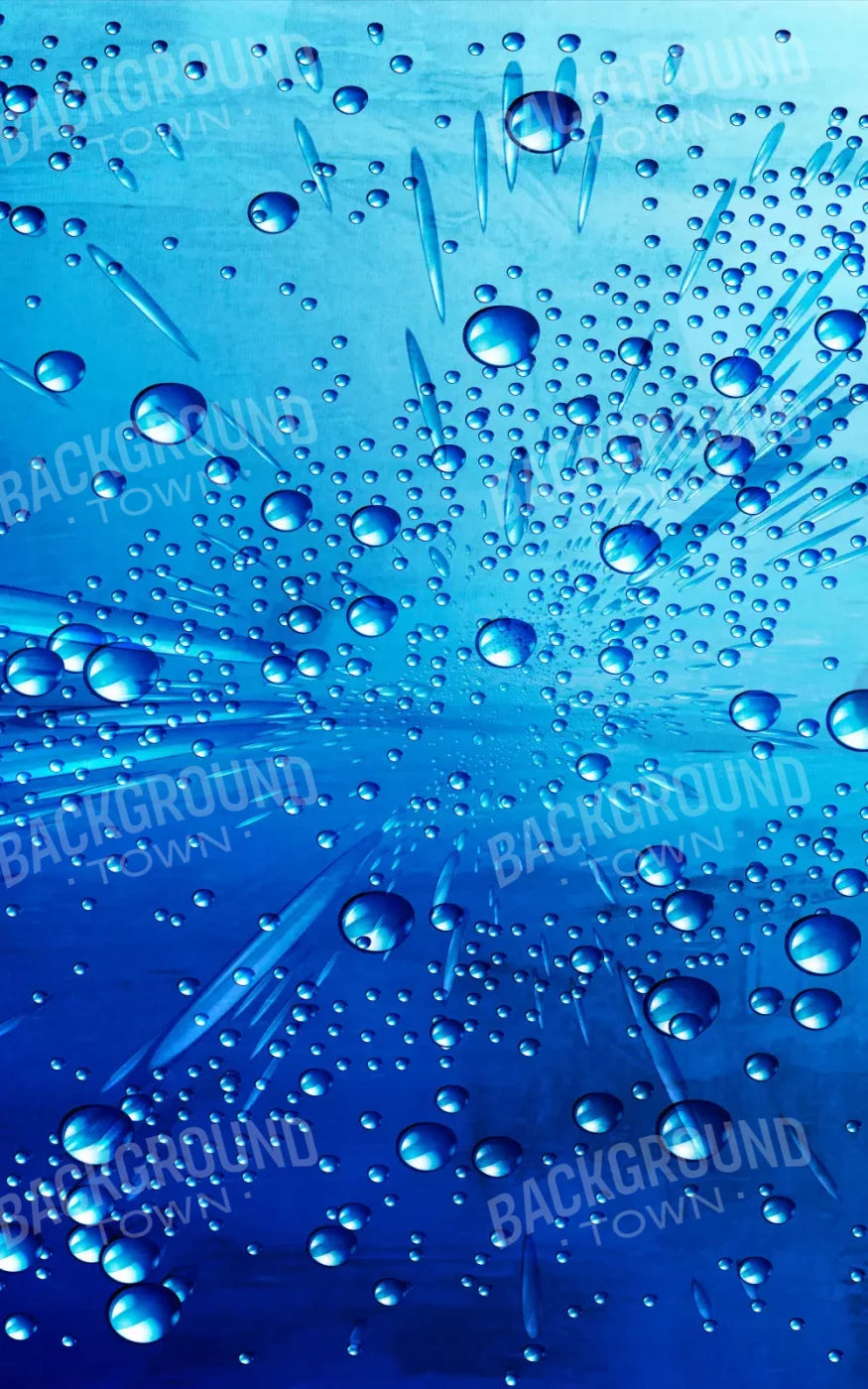 Blue Rain Bubbles 9X14 Ultracloth ( 108 X 168 Inch ) Backdrop