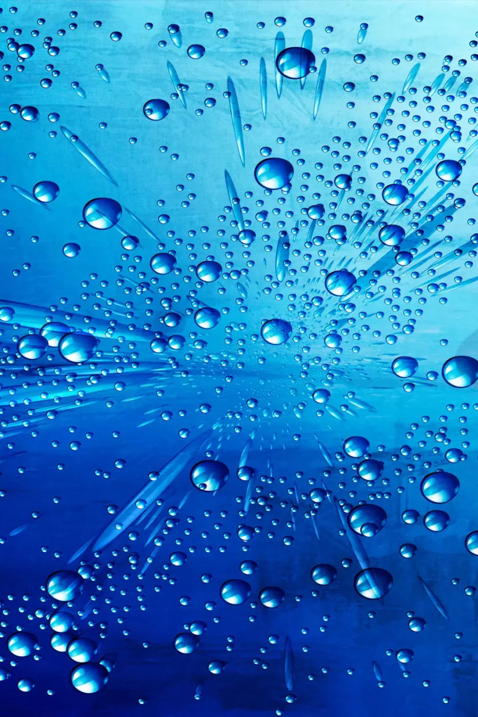 Blue Rain Bubbles 5X76 For Lvl Up Backdrop System ( 60 X 90 Inch )