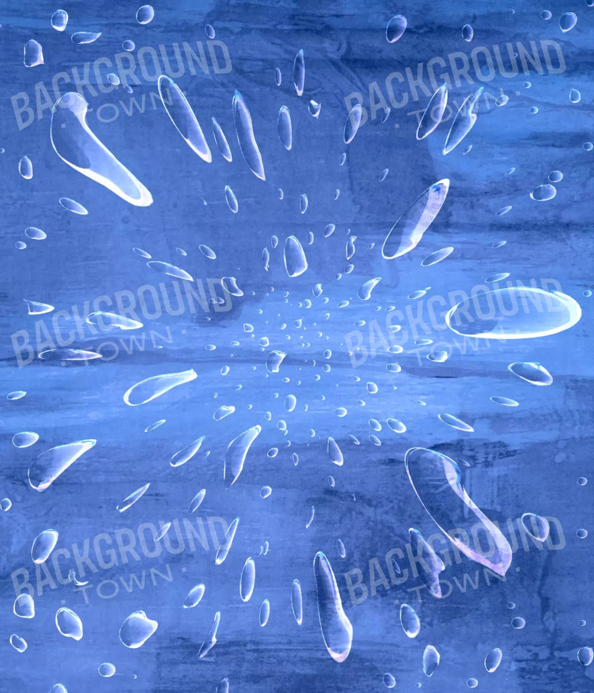 Blue Raindrops 10X12 Ultracloth ( 120 X 144 Inch ) Backdrop