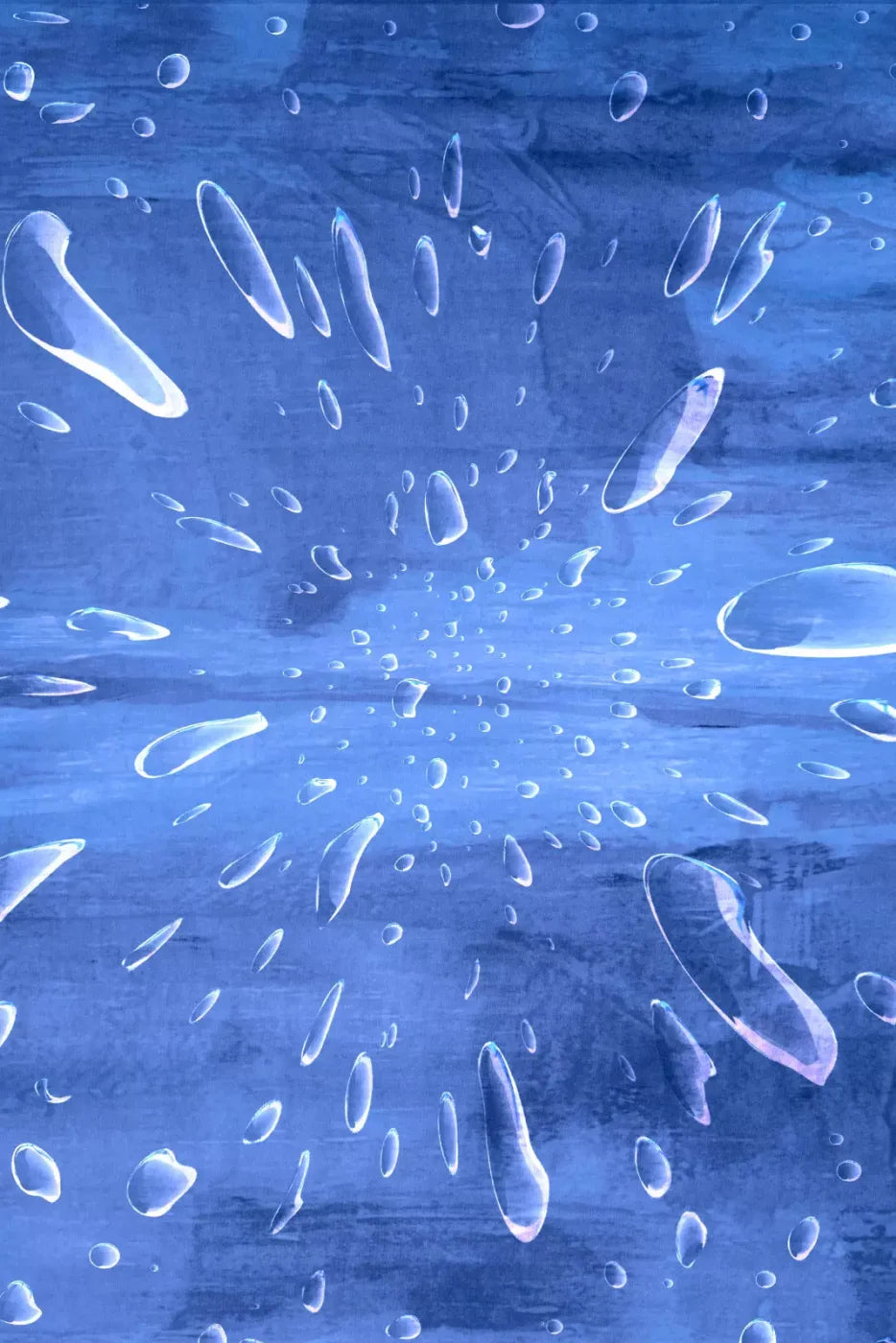 Blue Raindrops 5X76 For Lvl Up Backdrop System ( 60 X 90 Inch )
