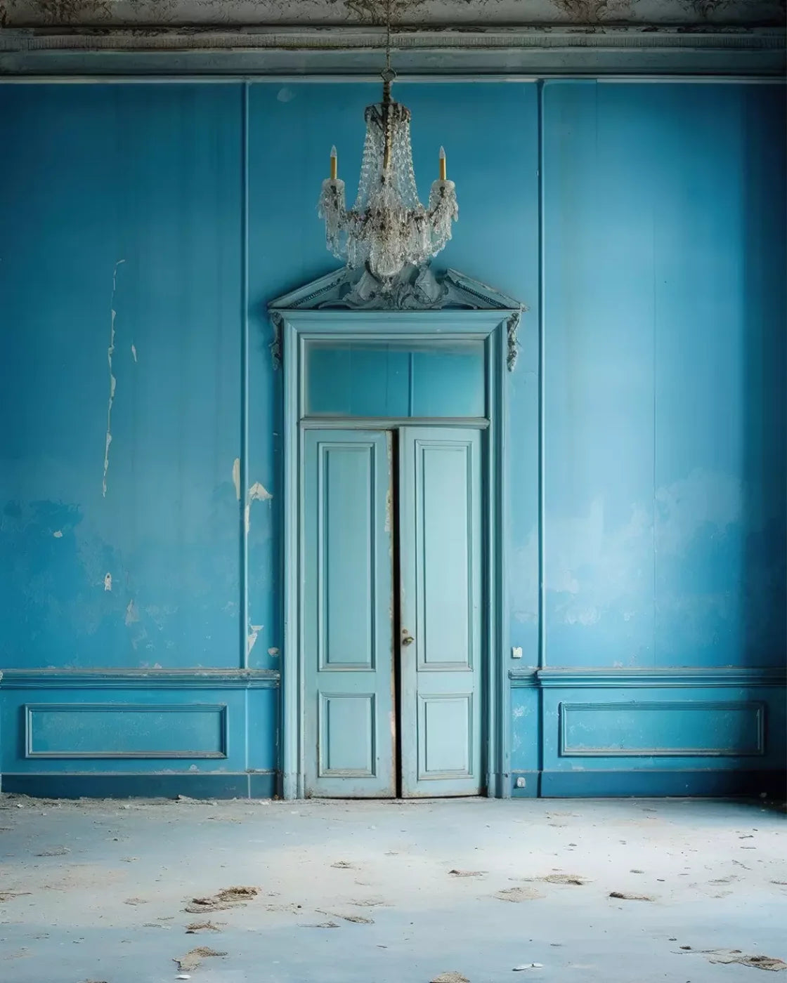 Blue Room 8X10 Fleece ( 96 X 120 Inch ) Backdrop